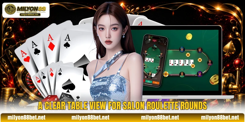 A clear table view for Salon Roulette rounds A clear table view for Salon Roulette rounds