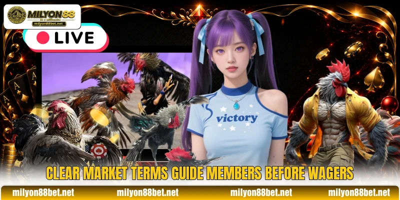 Clear market terms guide members before wagers Clear market terms guide members before wagers