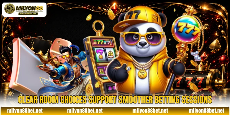 Clear room choices support smoother betting sessions