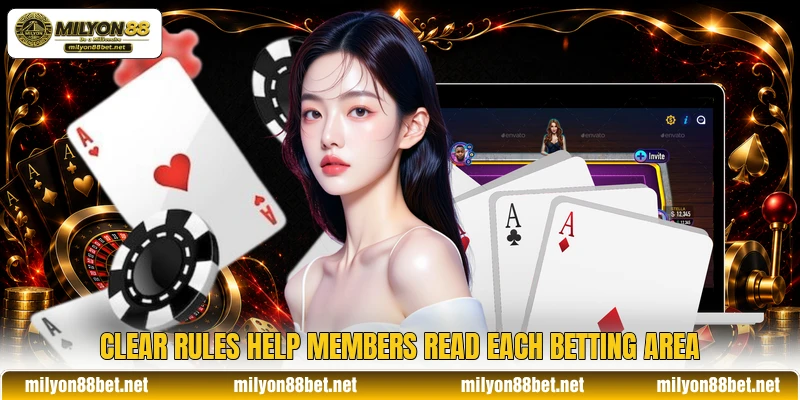 Clear rules help members read each betting area