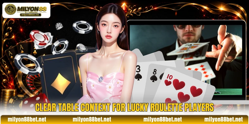 Clear table context for Lucky Roulette players Clear table context for Lucky Roulette players