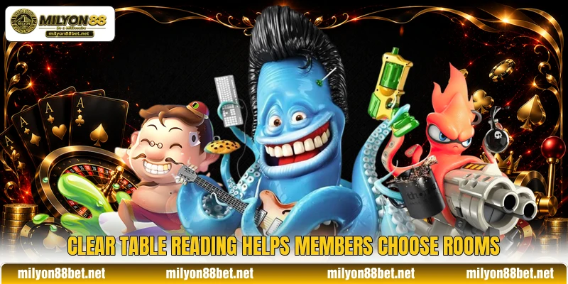 Clear table reading helps members choose rooms Clear table reading helps members choose rooms