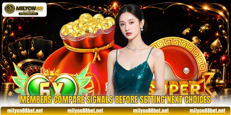Members compare signals before setting next choices Members compare signals before setting next choices
