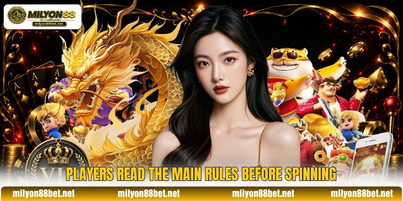 Players read the main rules before spinning