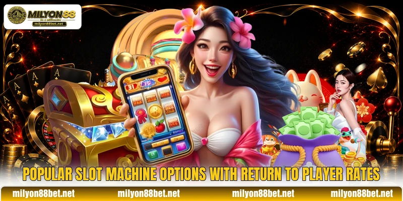 Popular slot machine options with return to player rates