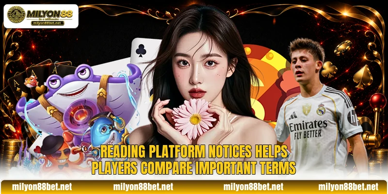 Reading platform notices helps players compare important terms