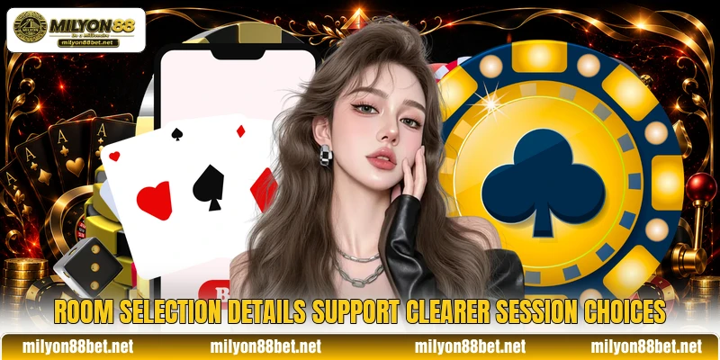 Room selection details support clearer session choices Room selection details support clearer session choices