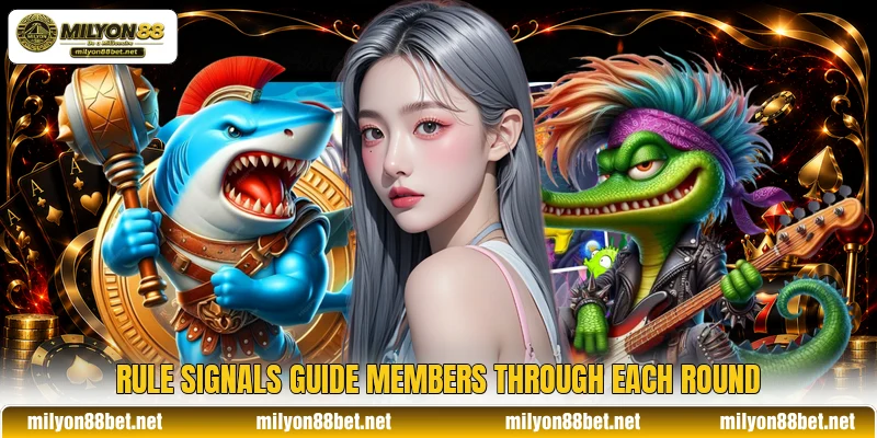 Rule signals guide members through each round Rule signals guide members through each round