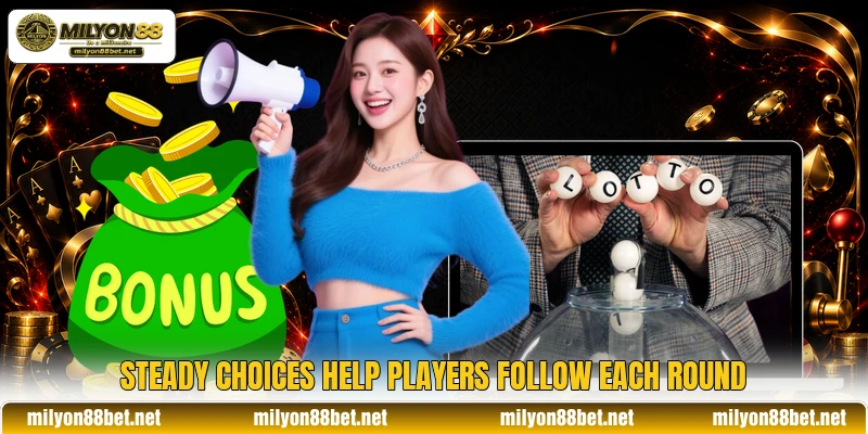 Steady choices help players follow each round Steady choices help players follow each round