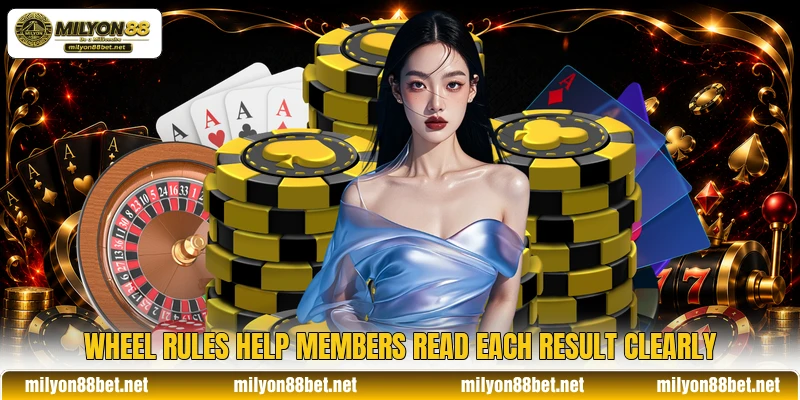 Wheel rules help members read each result clearly Wheel rules help members read each result clearly